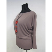 Bluzka Bonie z marszczeniem tuszującym brzuszek - beige